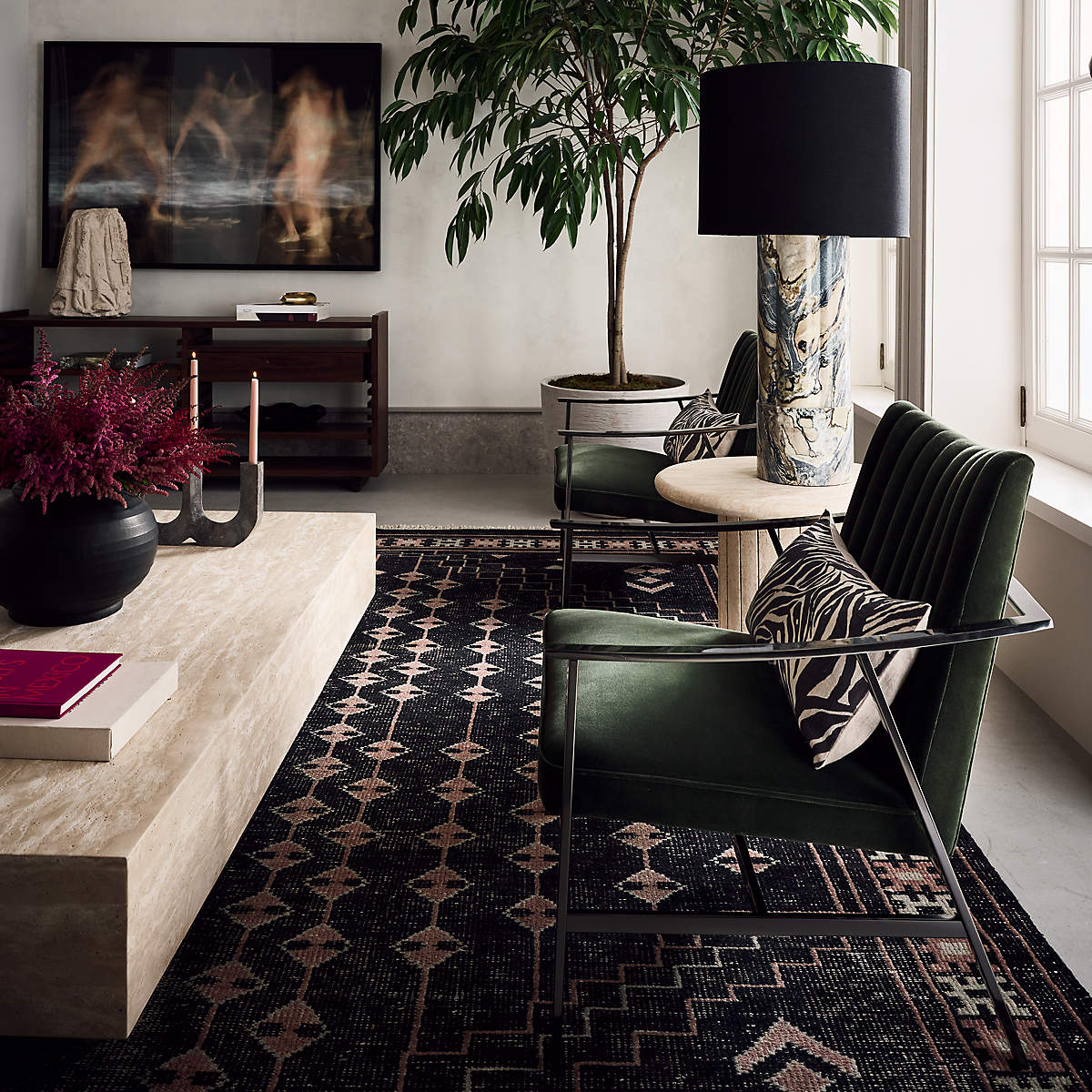 Enyo Travertine Coffee Table by Ceci Thomspon