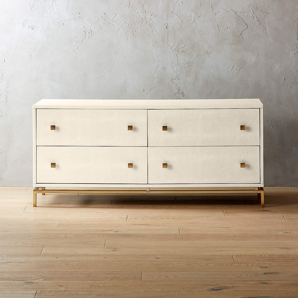 Shagreen Ivory Drawer Dresser