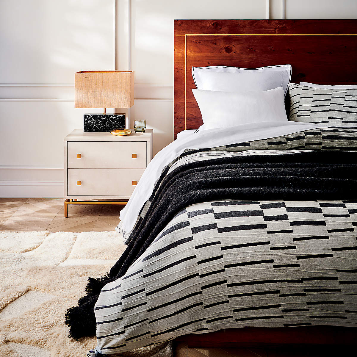 Shagreen Ivory Nightstand