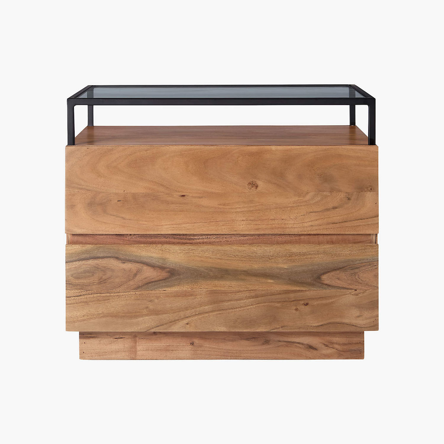 Lawson Nightstand with Glass Top
