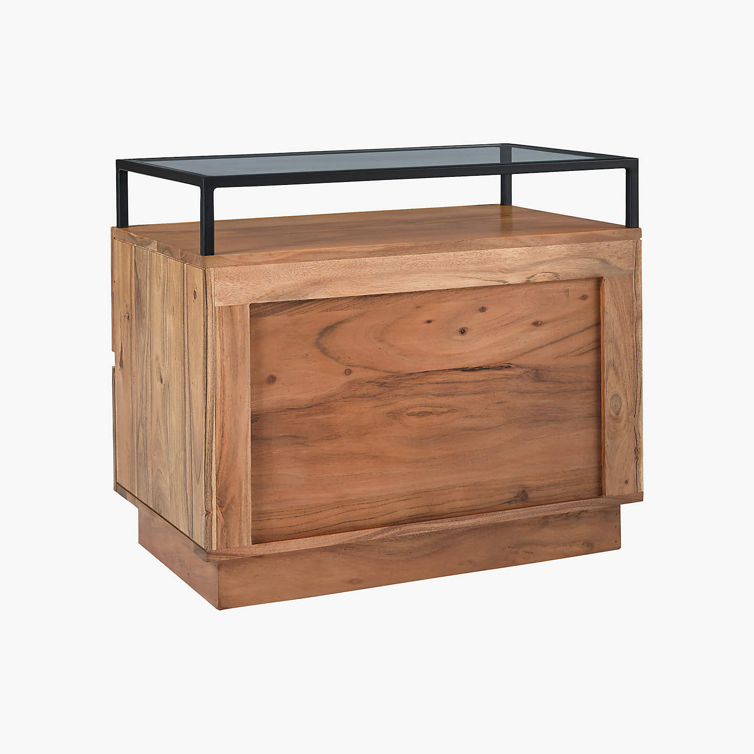 Lawson Nightstand with Glass Top