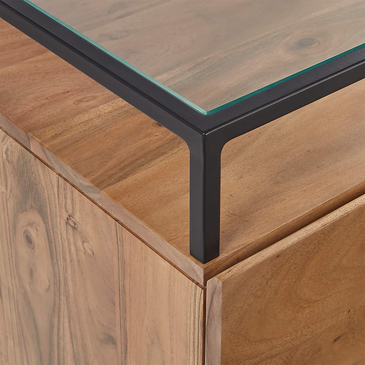 Lawson Nightstand with Glass Top