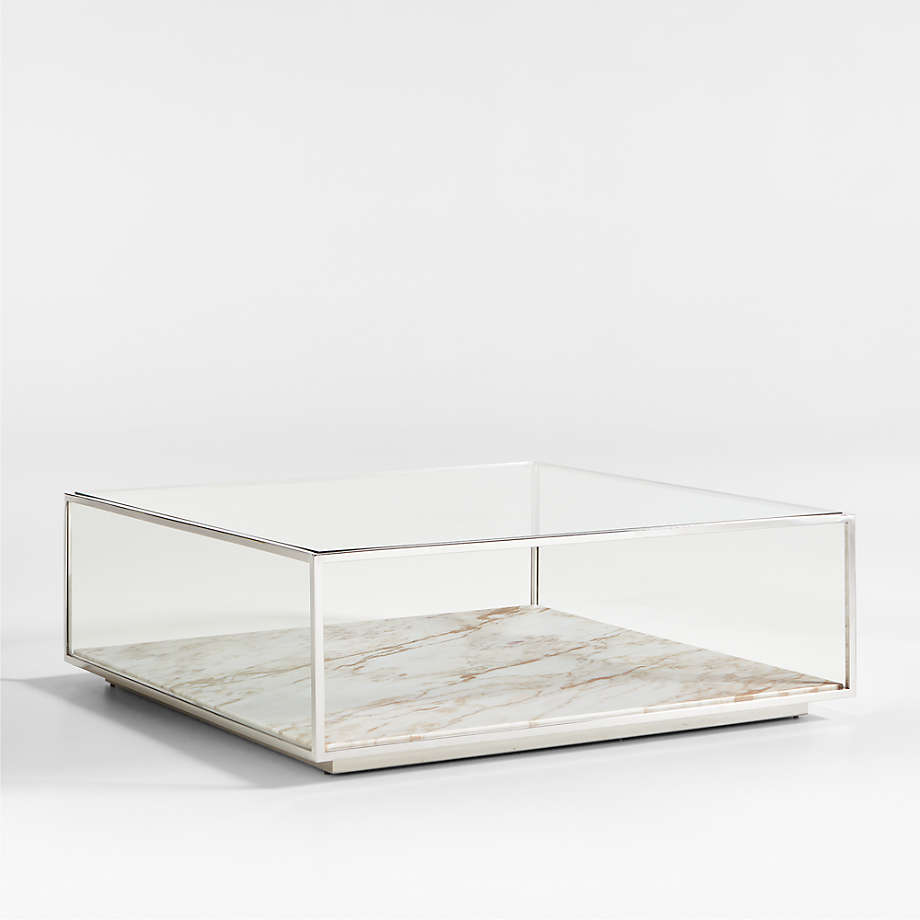Modernist Coffee Table with Marble Shelf