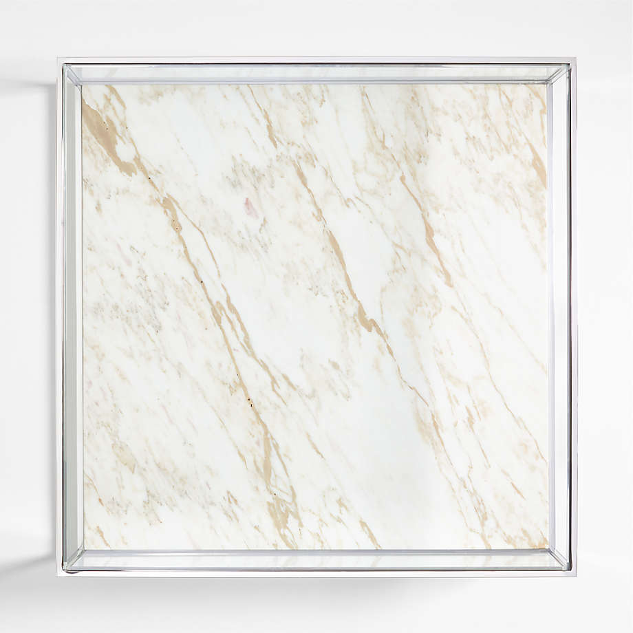 Modernist Coffee Table with Marble Shelf