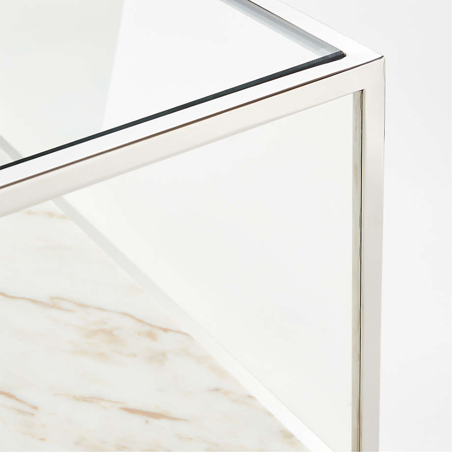 Modernist Coffee Table with Marble Shelf