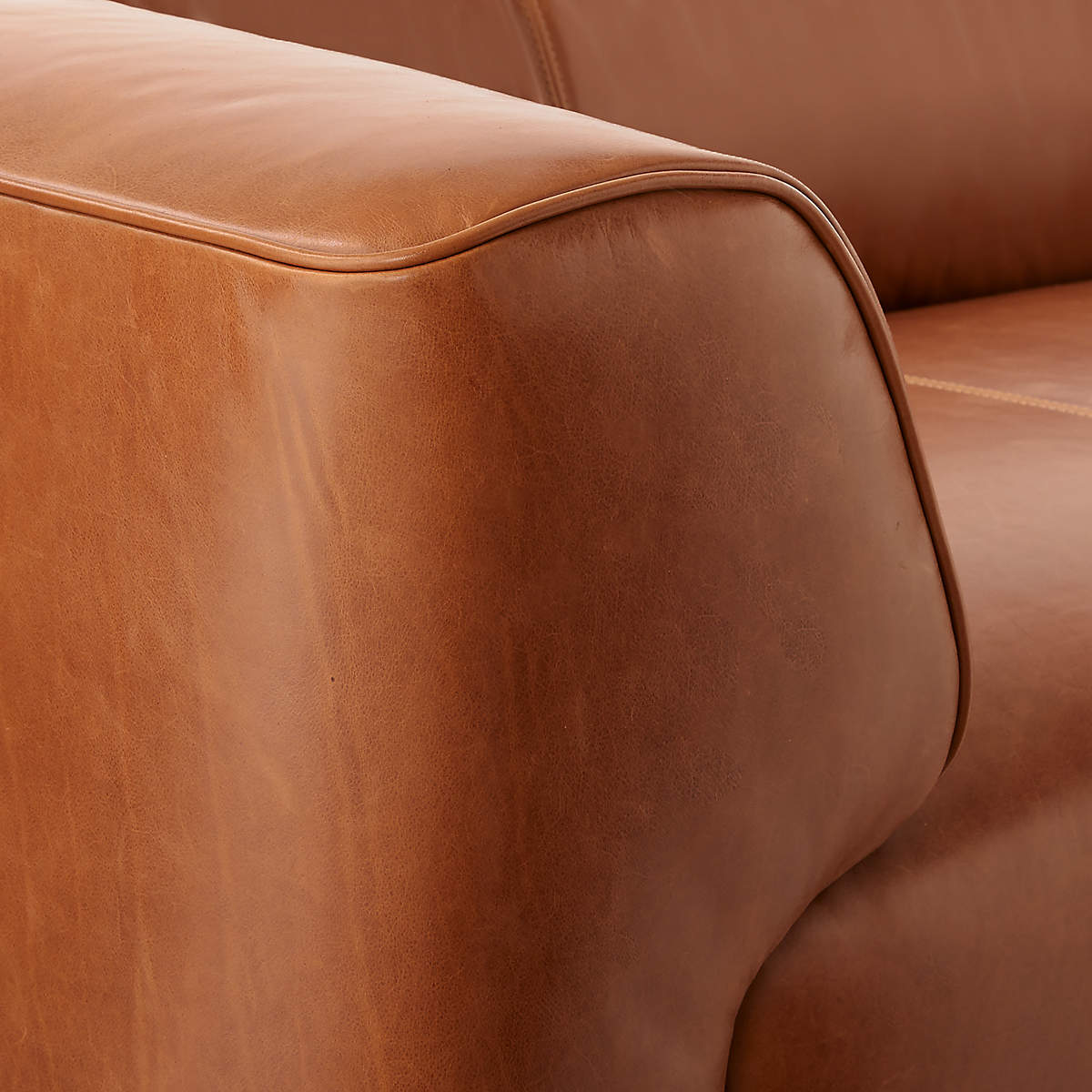 Rodez Saddle Leather Sofa by Evan Jerry