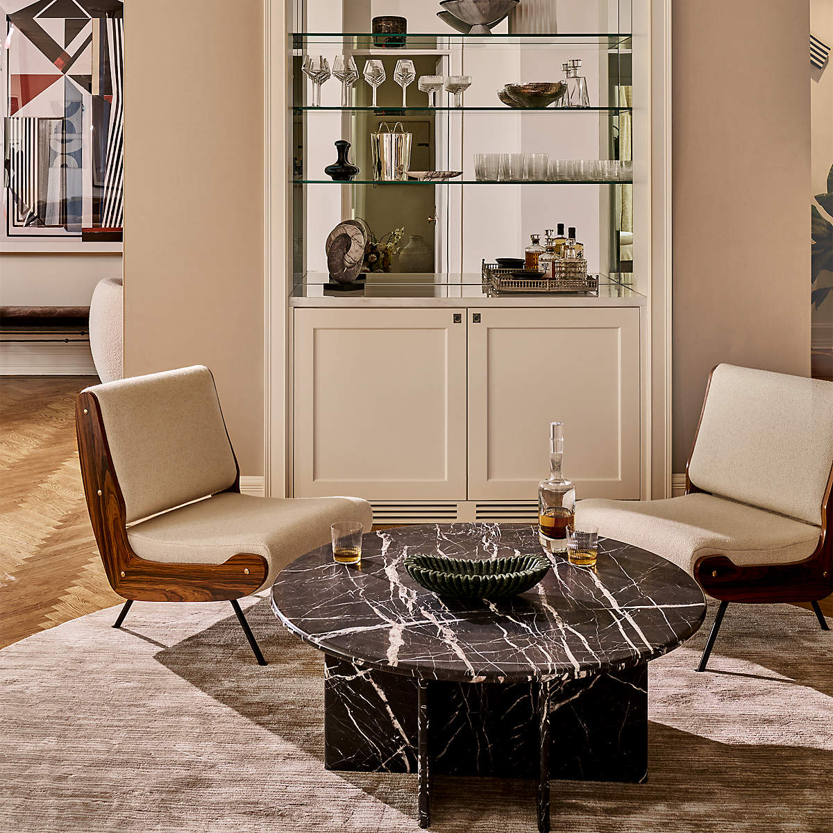 Meda Ivory Lounge Chair by Gianfranco Frattini