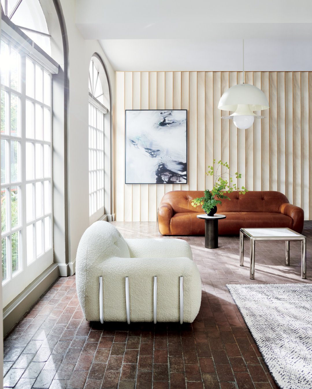 Brace Cream Chair by Jannis Ellenberger