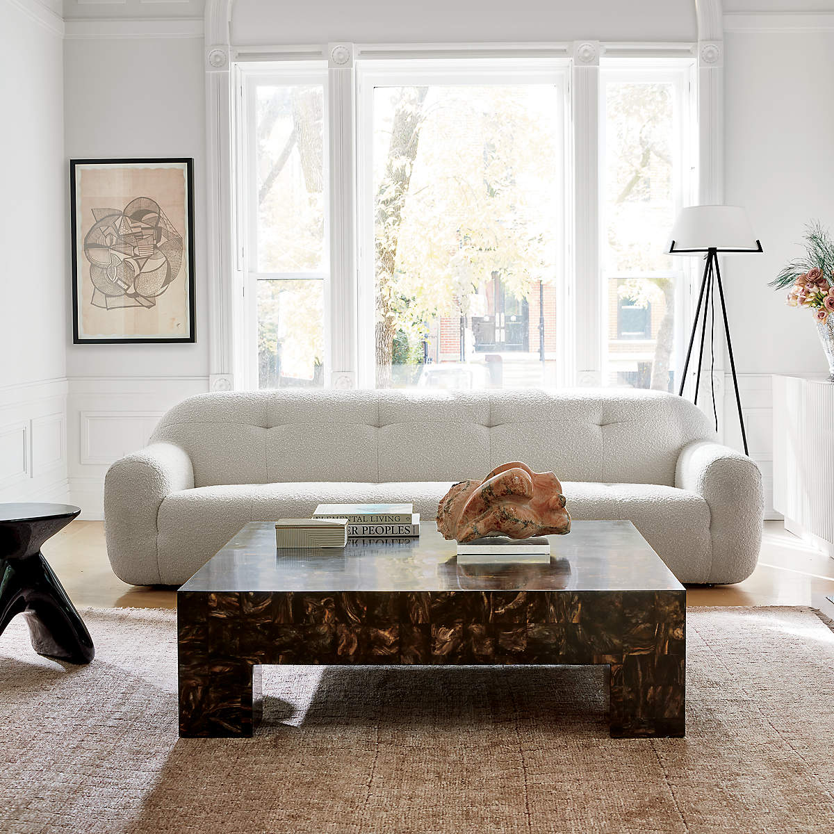 Brace Cream Sofa by Jannis Ellenberger