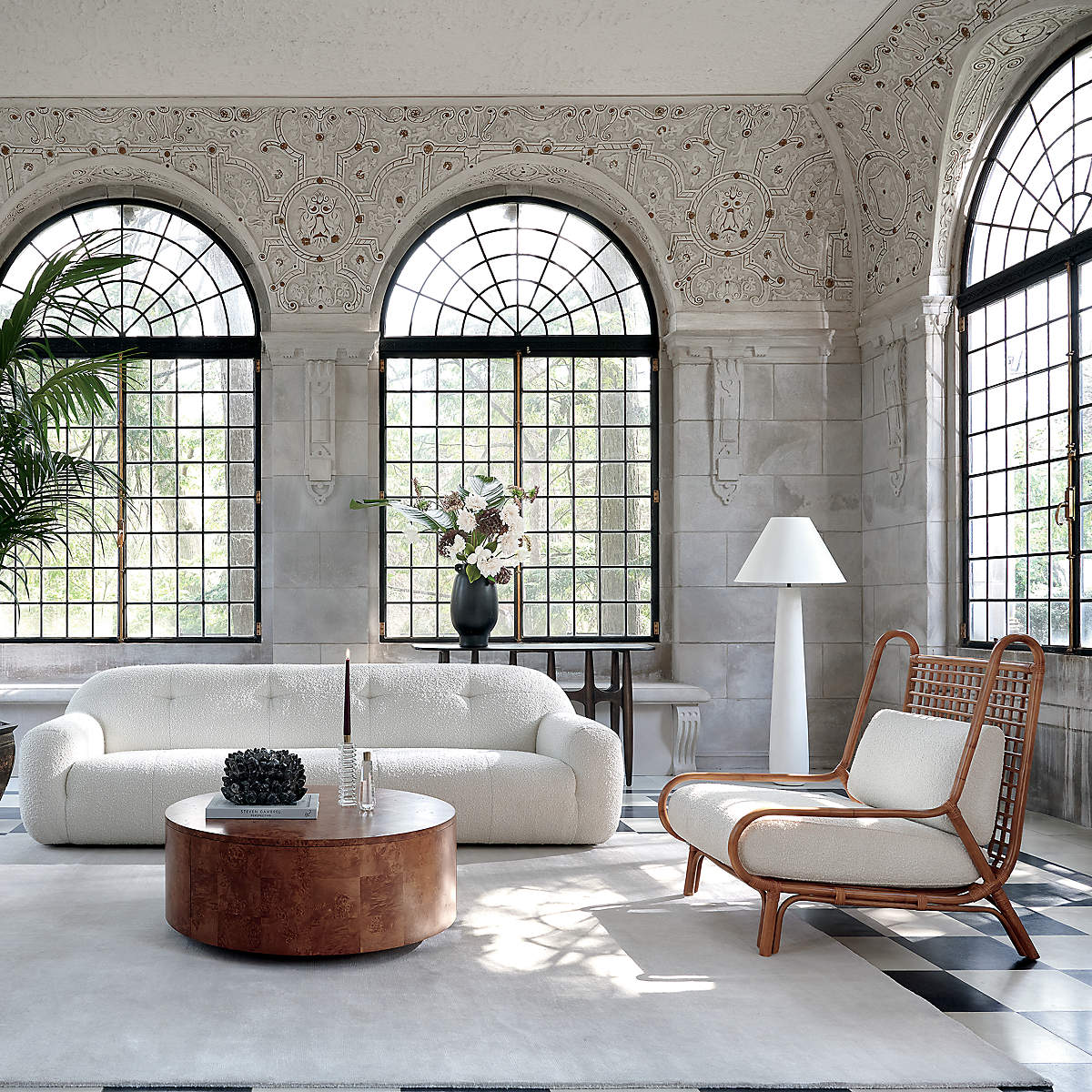 Brace Cream Sofa by Jannis Ellenberger