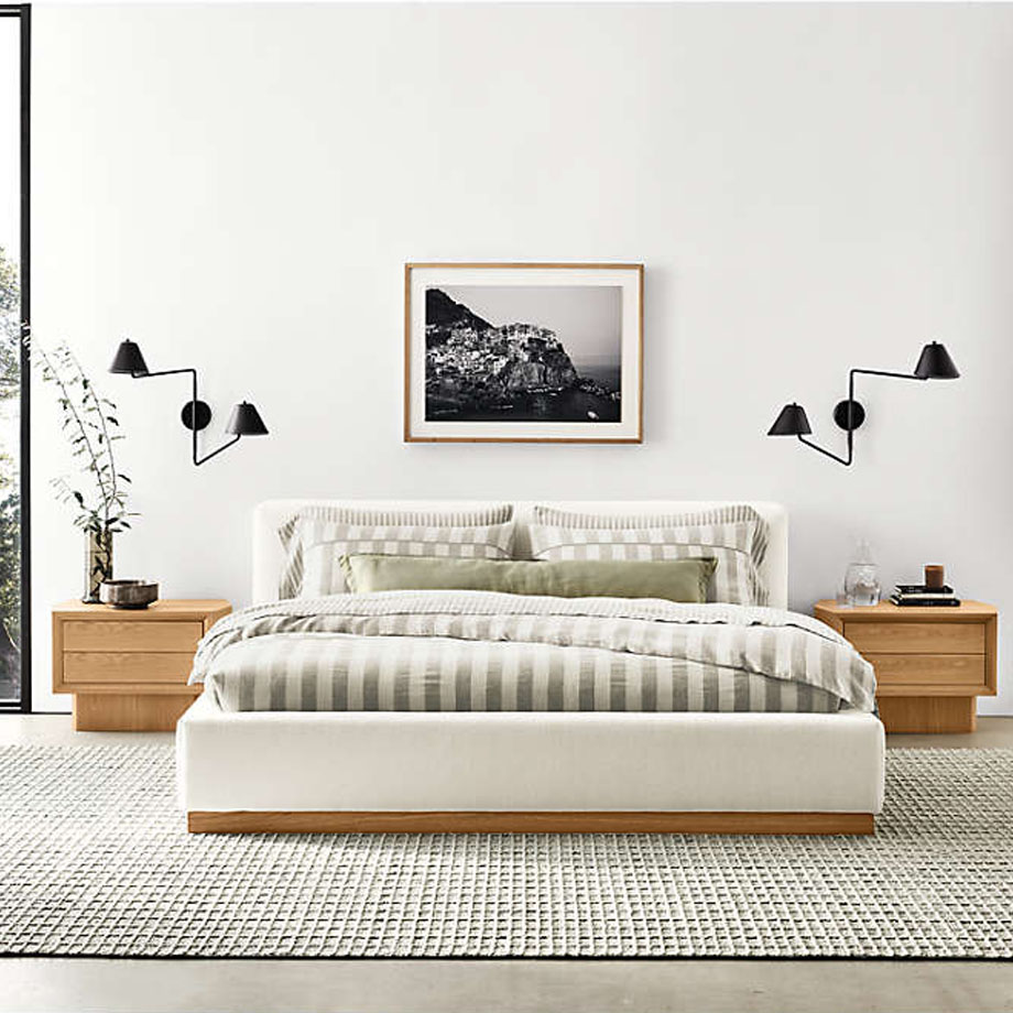 Tidal King Ivory Upholstered Bed