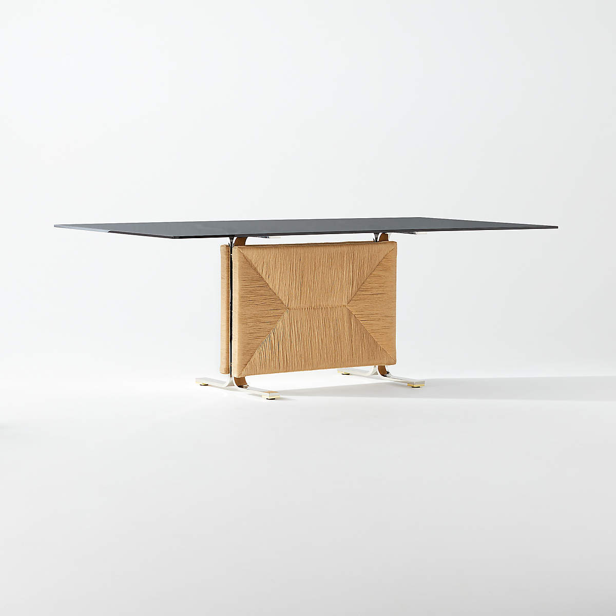 Steppe Smoke Glass Dining Table by Kravitz Design