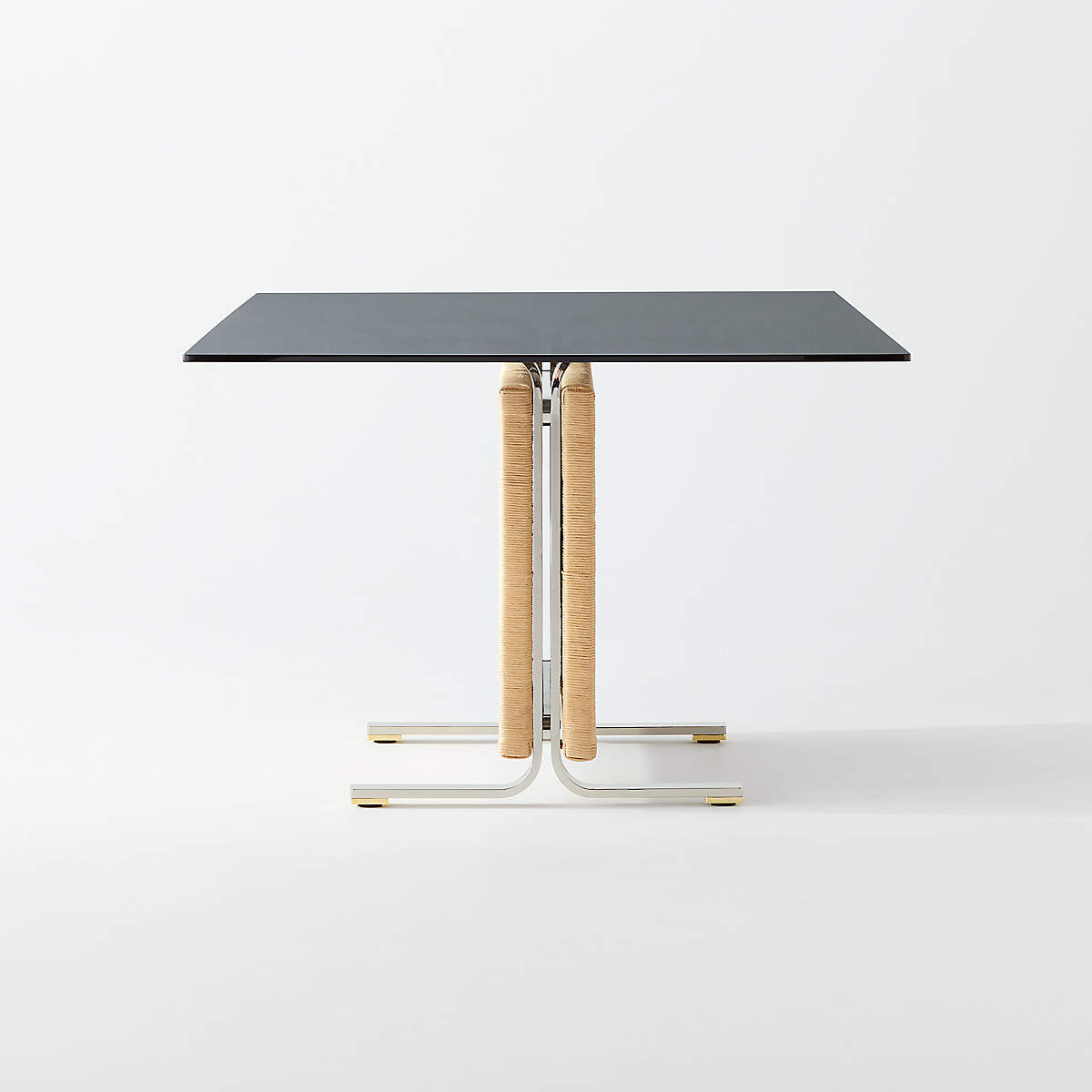 Steppe Smoke Glass Dining Table by Kravitz Design
