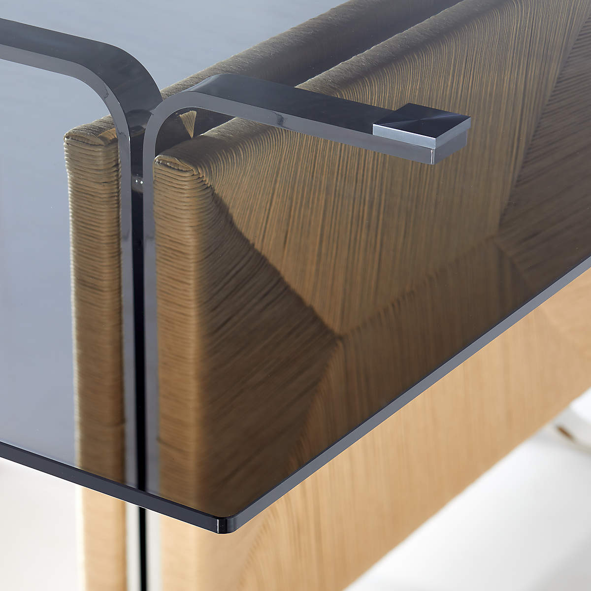 Steppe Smoke Glass Dining Table by Kravitz Design