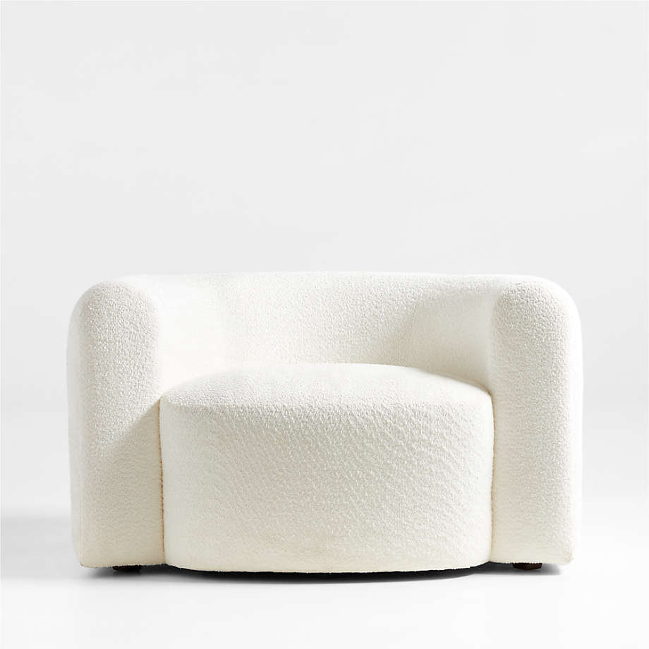 Boucle Curved Chair by Leanne Ford