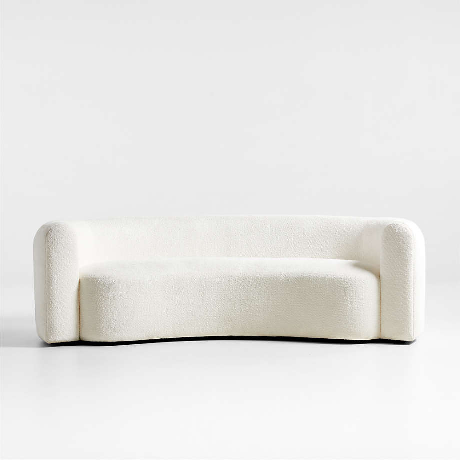 Boucle Curved Sofa by Leanne Ford