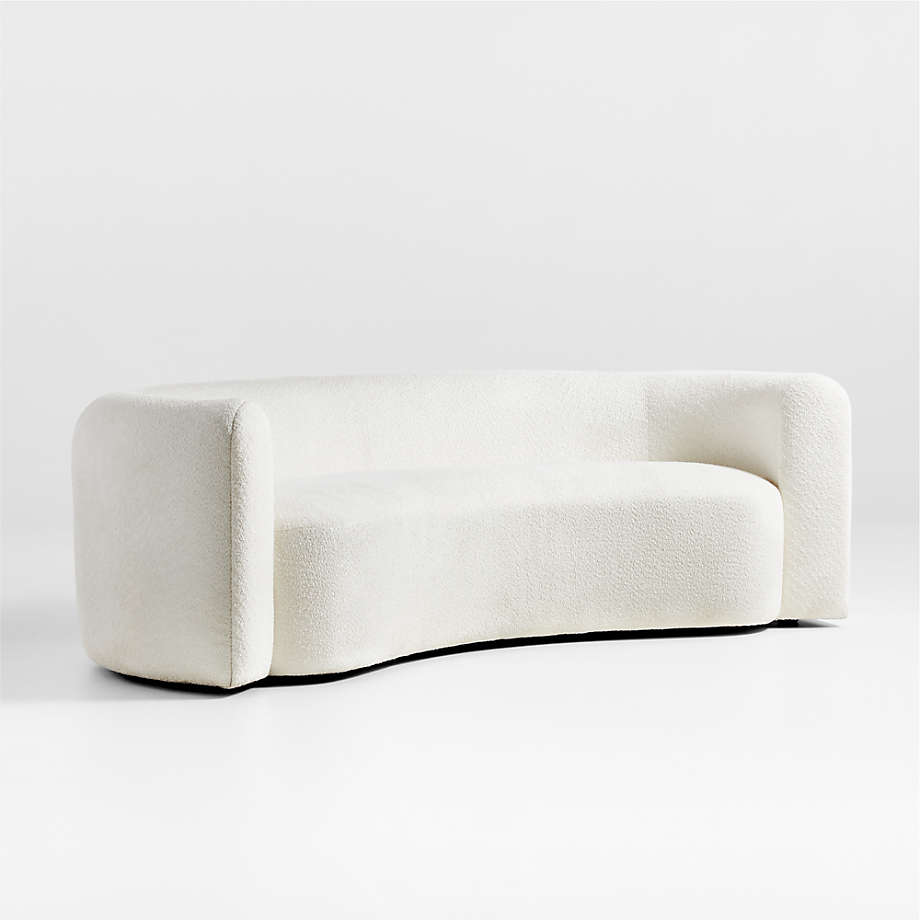 Boucle Curved Sofa by Leanne Ford