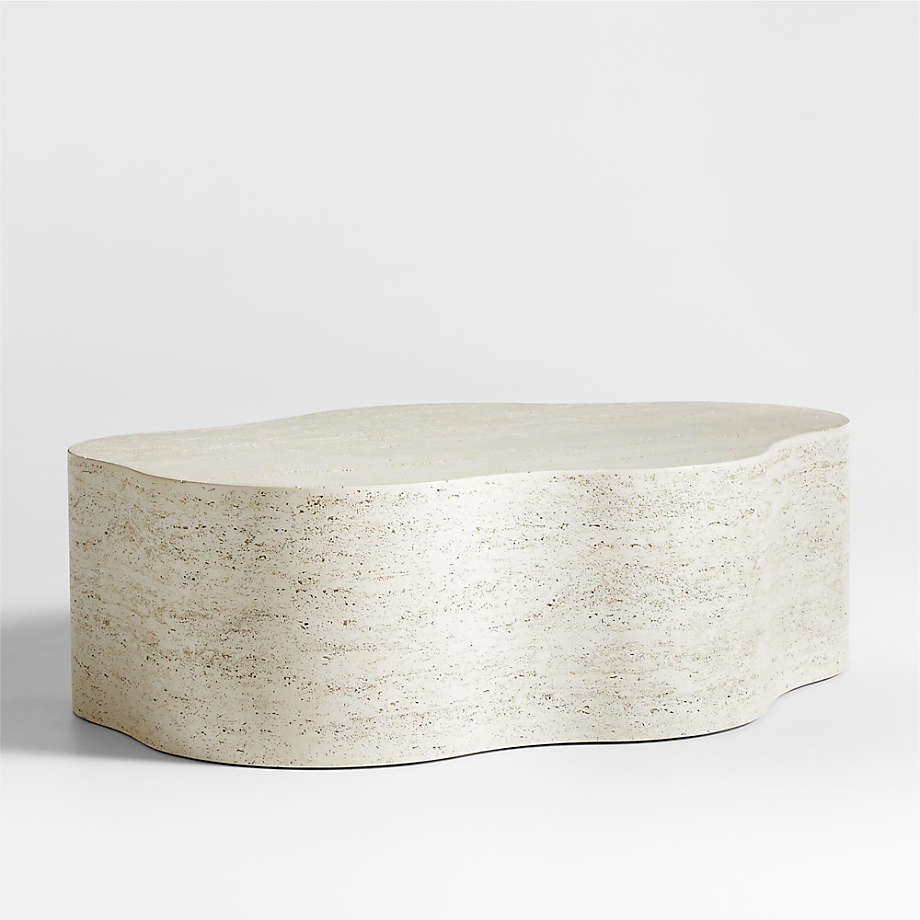 Aurora Travertine Coffee Table by Leanne Ford