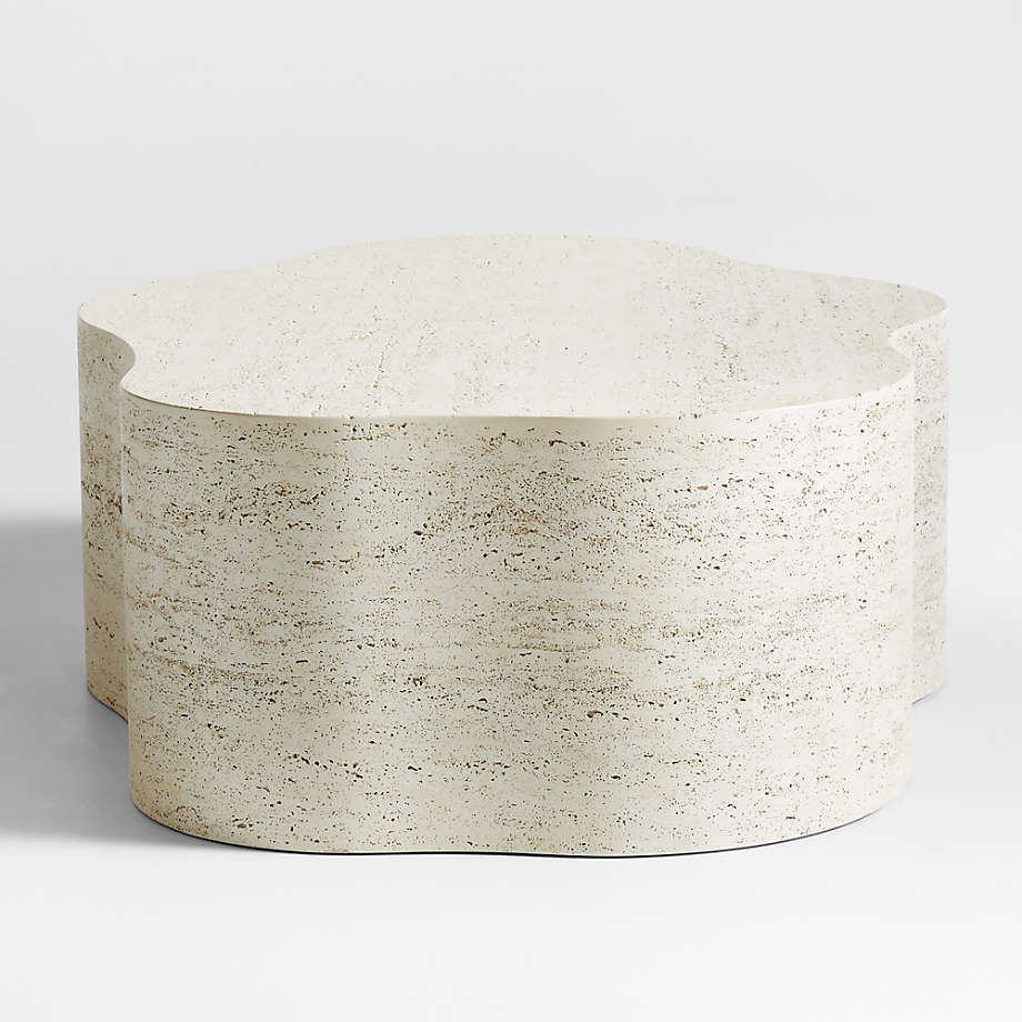 Aurora Travertine Coffee Table by Leanne Ford