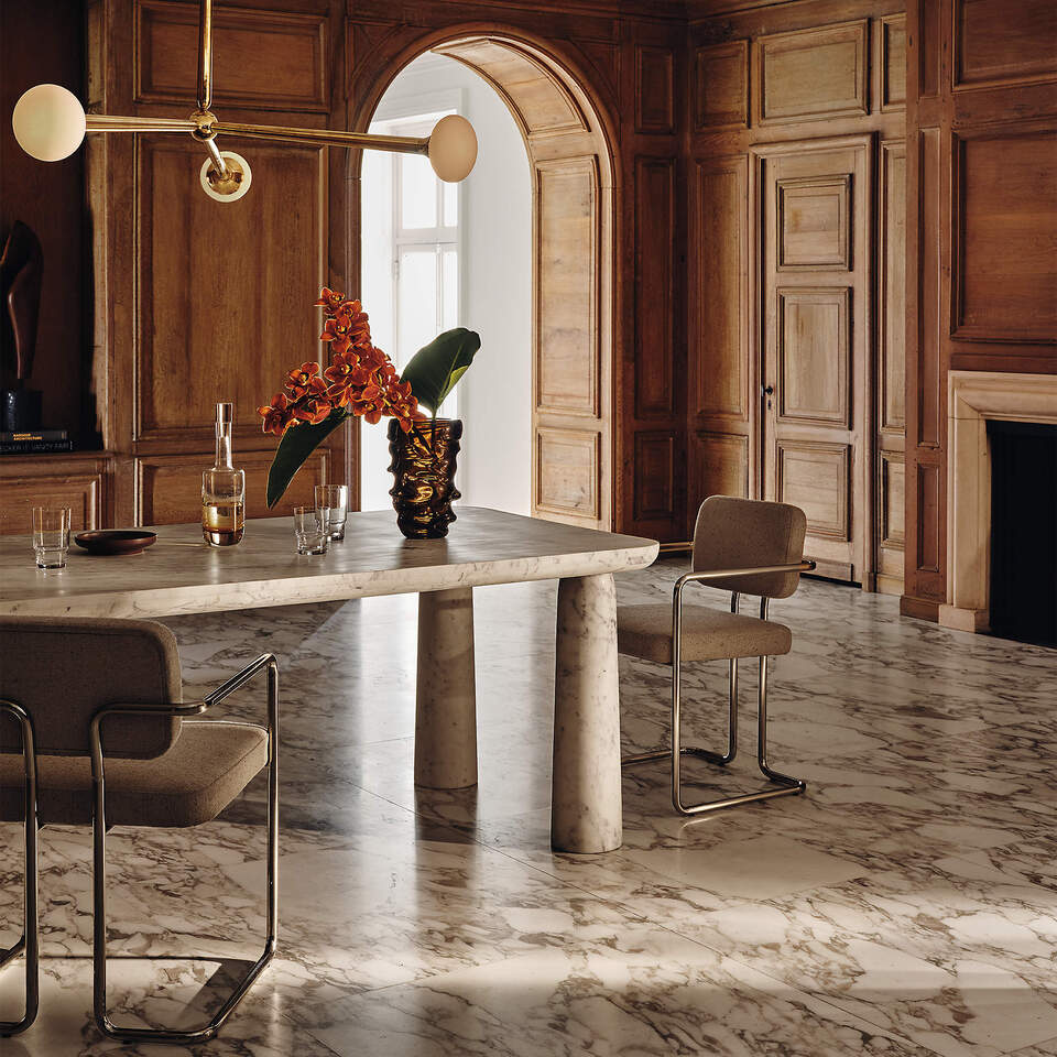 Babylon Marble Dining Table by Mermelada Estudio