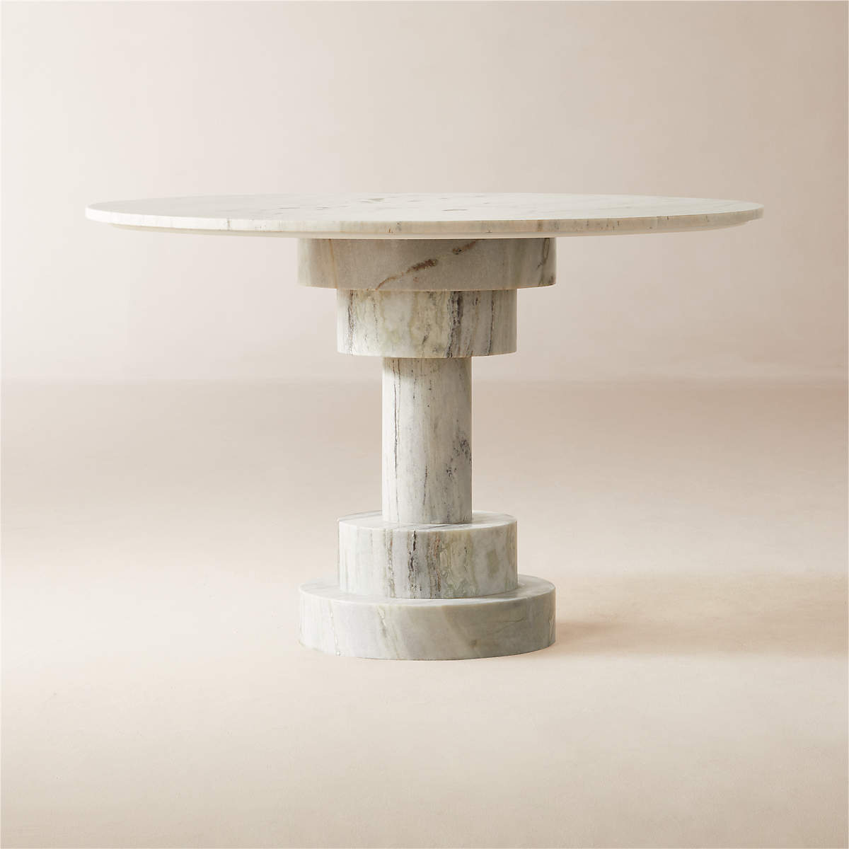 Kota Tiered Pedestal Dining Table by Mermelada Estudio