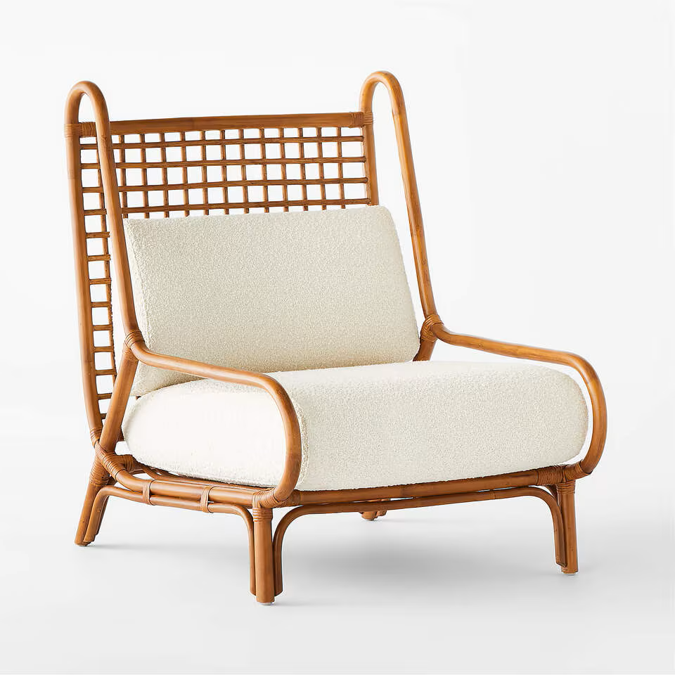 Ouen Rattan Lounge Chair by Mermelada Estudio