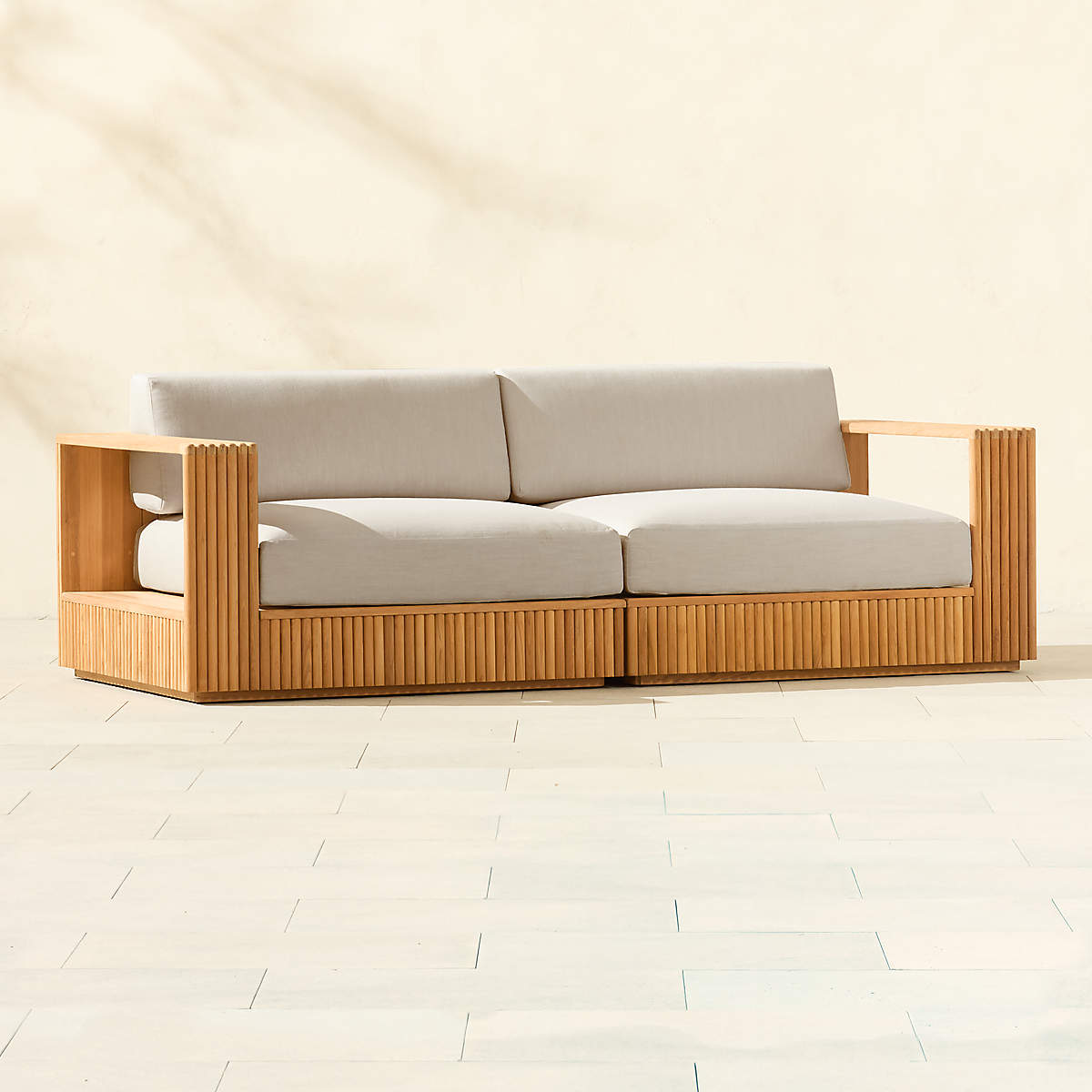 Topia Teak Outdoor Loveseat by Mermelada-Estudio
