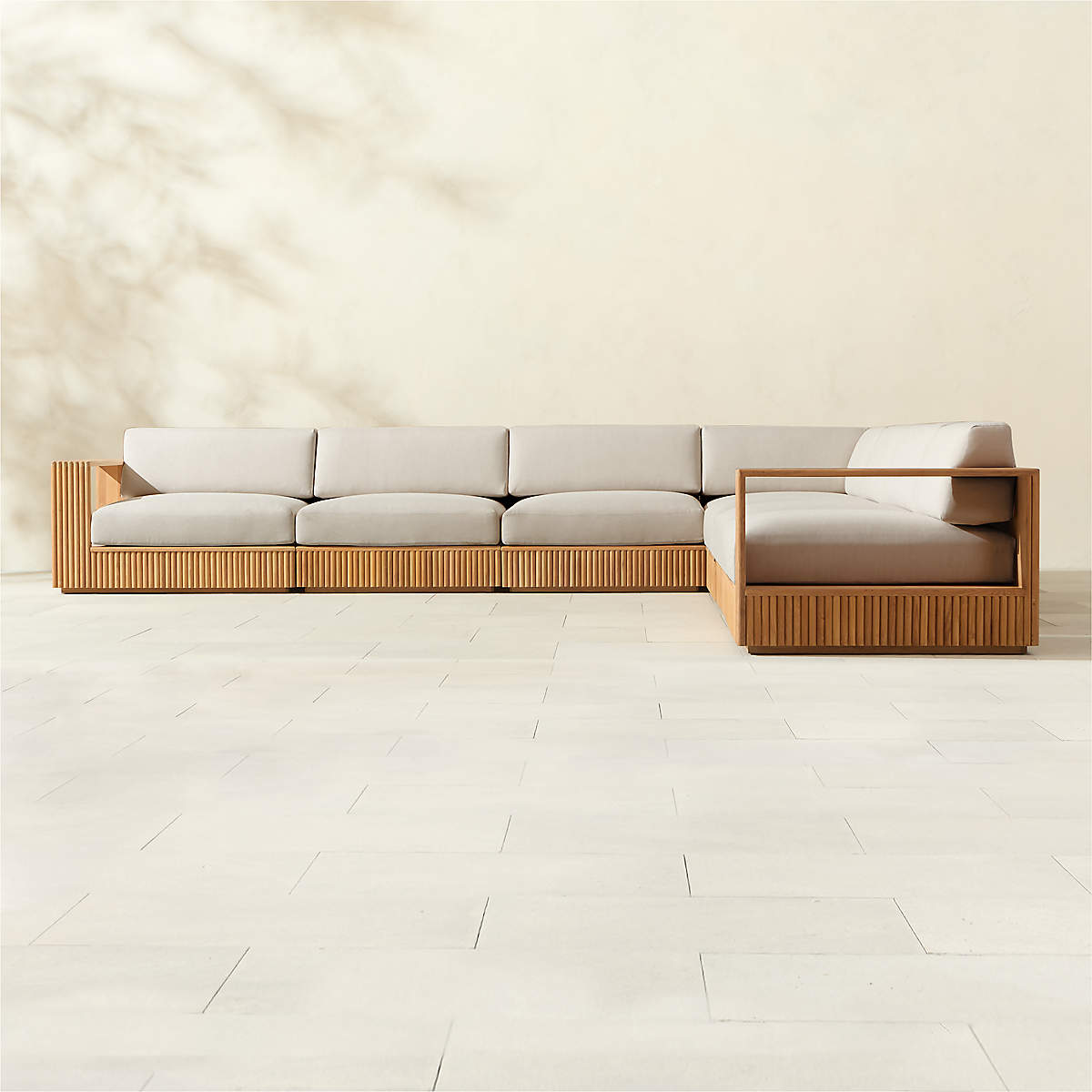 Topia Teak Outdoor Sectional Sofa by Mermelada Estudio