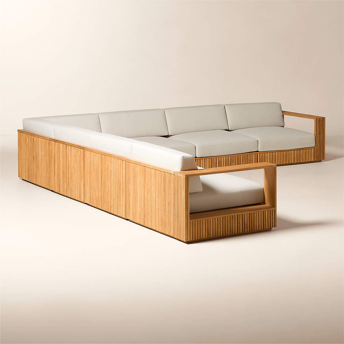 Topia Teak Outdoor Sectional Sofa by Mermelada Estudio