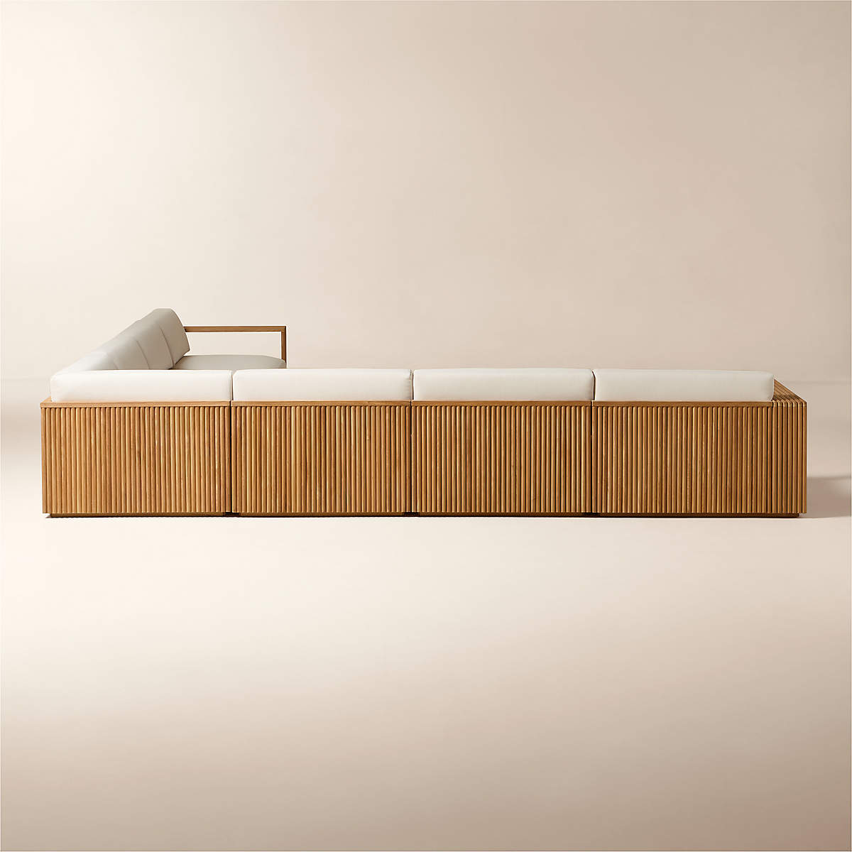Topia Teak Outdoor Sectional Sofa by Mermelada Estudio