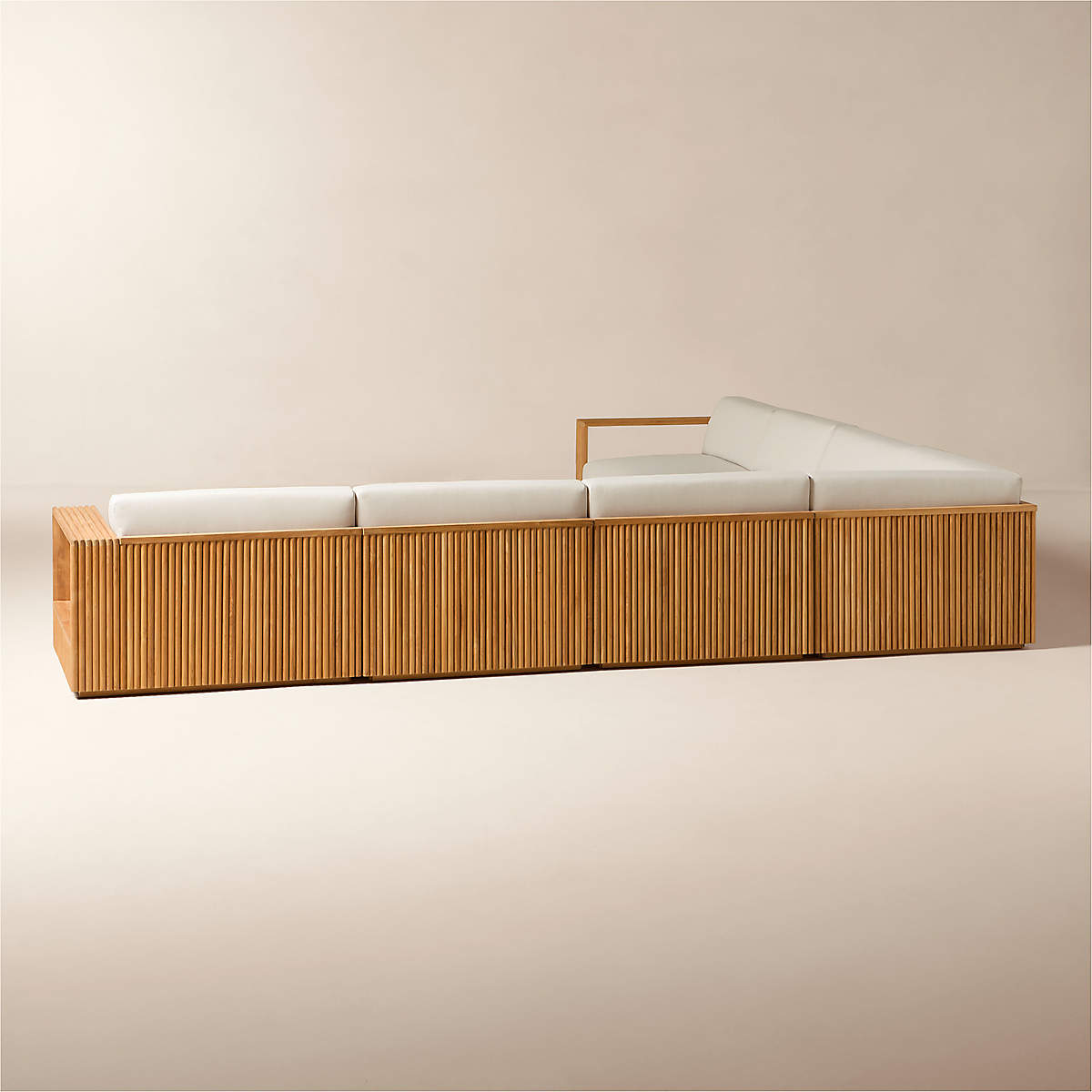 Topia Teak Outdoor Sectional Sofa by Mermelada Estudio