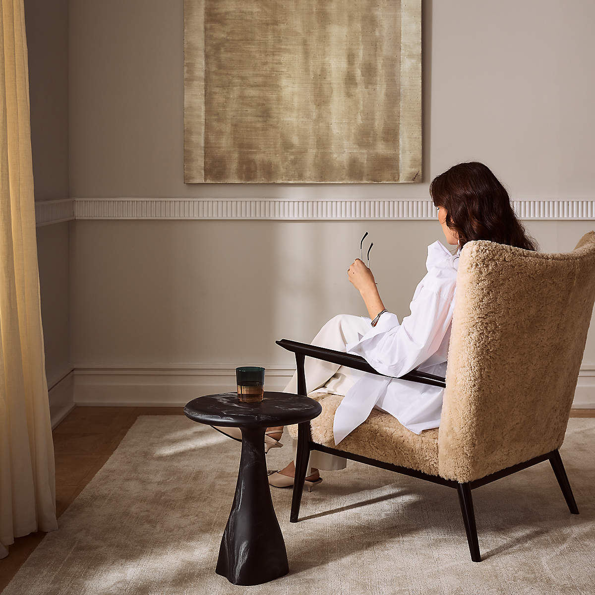 Puma Shearling Lounge Chair by Paul MacCobb