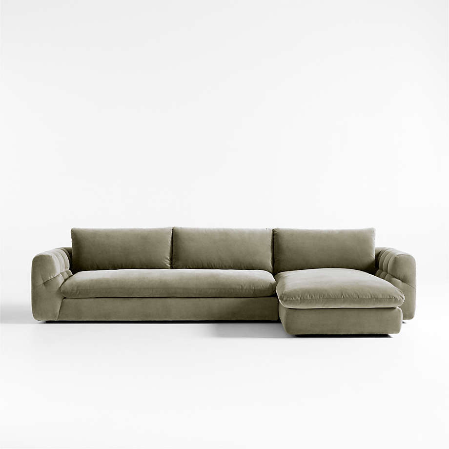 Ruvira Velvet L-Shape Sofa
