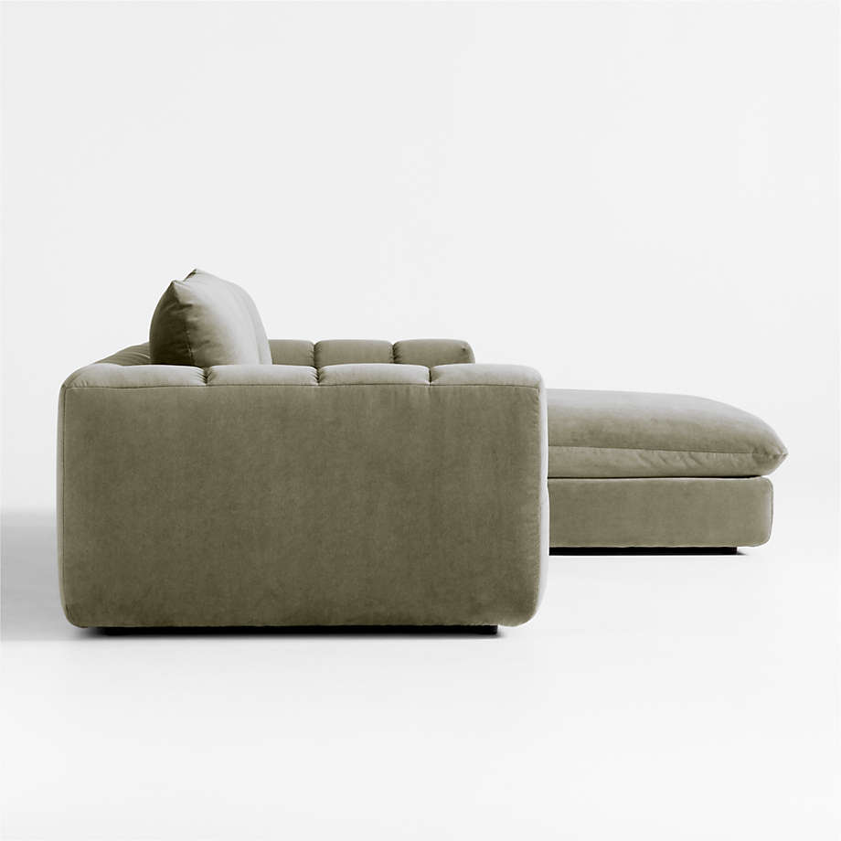 Ruvira Velvet L-Shape Sofa