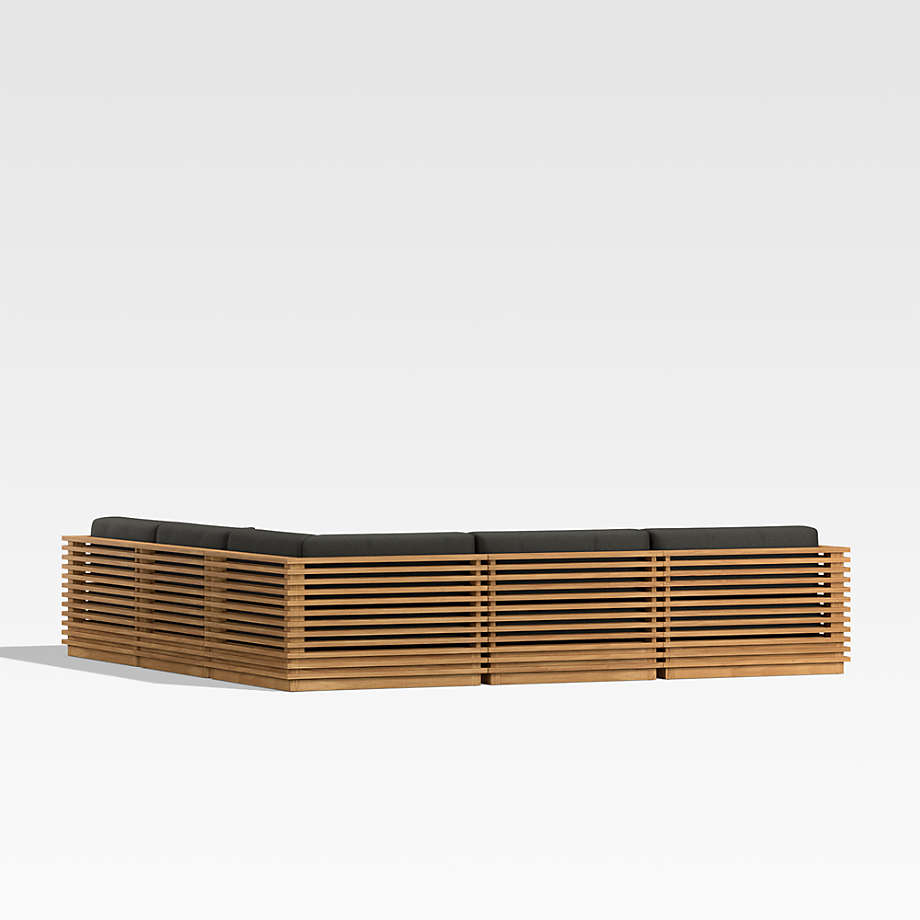 Batten Teak Sectional Outdoor Sofa