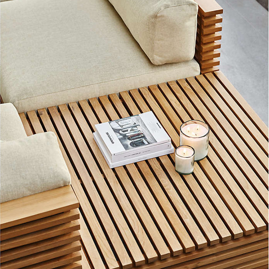 Batten Teak Outdoor Coffee Table