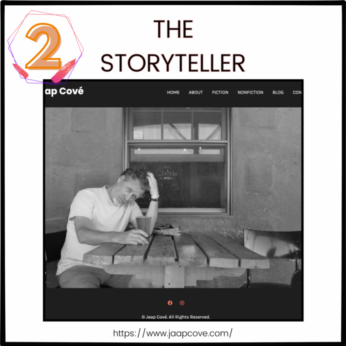 Modern Minimalist Author Website: "The Storyteller"