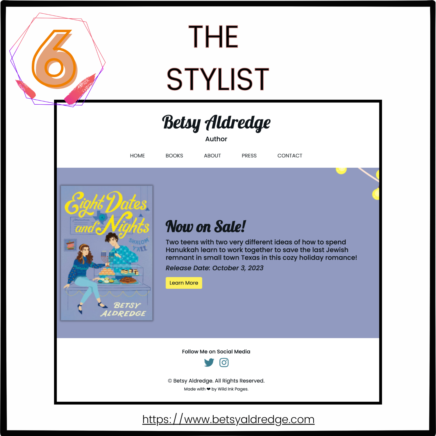 Modern Minimalist Author Website: "The Stylist"