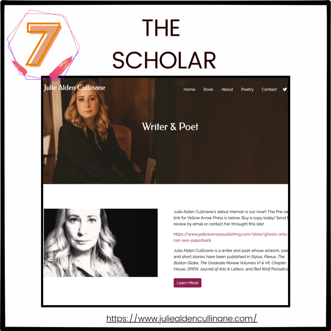 Modern Minimalist Author Website: "The Scholar"