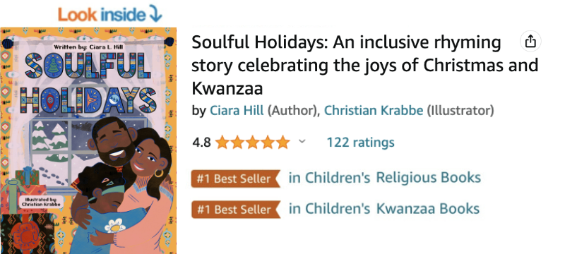 Amazon banner for Soulful Holidays