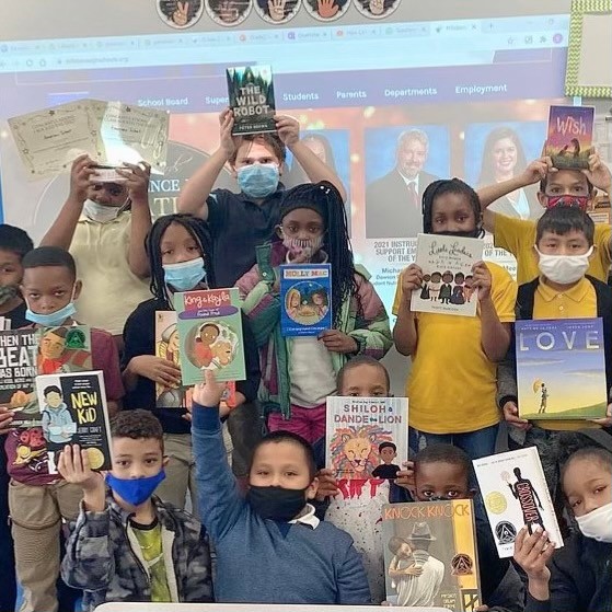 Classroom holding books