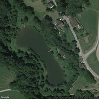 Bathing lake Hochmühl, Reischach, kiosk next to the jetty