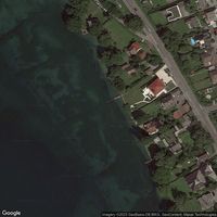 Unteruhldingen, bathing beach reedhuette