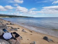 Golspie south beach, golf course
