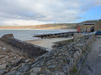 Beach near breakwater 