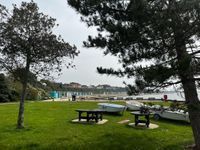 Looking towards the beach from the car park