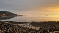 Burntisland looking towards Pettycur. Inch Keith to the right.. Low tide.