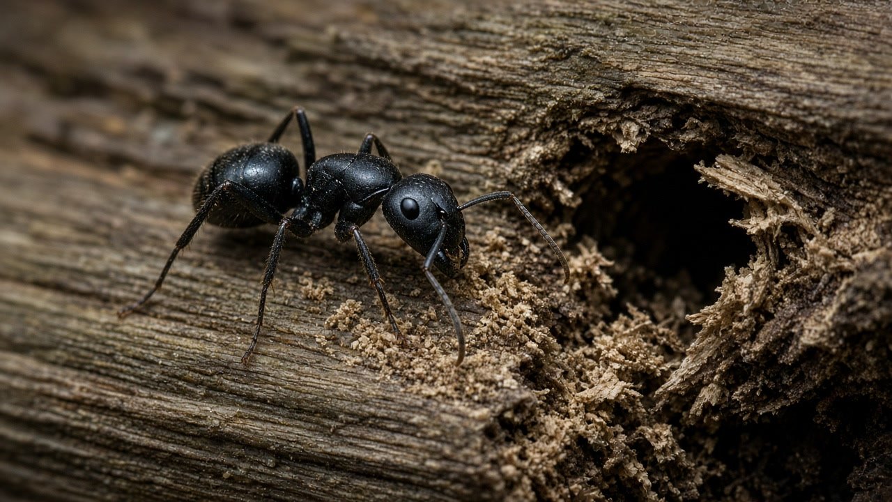 Why Black Carpenter Ants Carve Wood They Never Eat