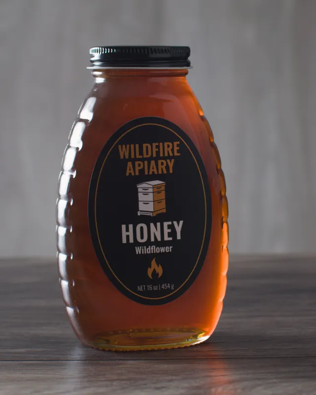 1 lb Glass Jar of Wildflower Honey