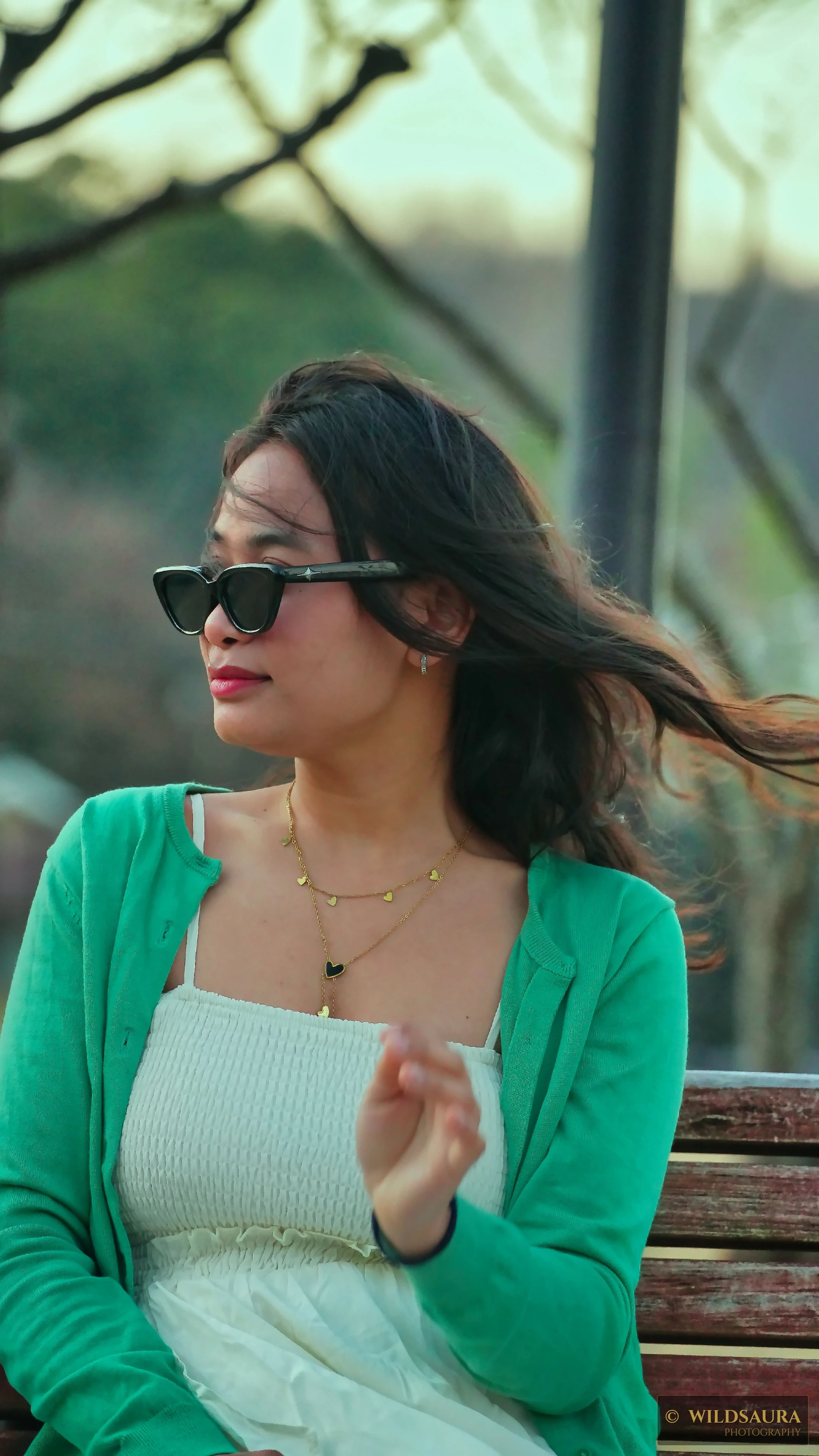 Stylish Woman in Sunglasses Outdoors